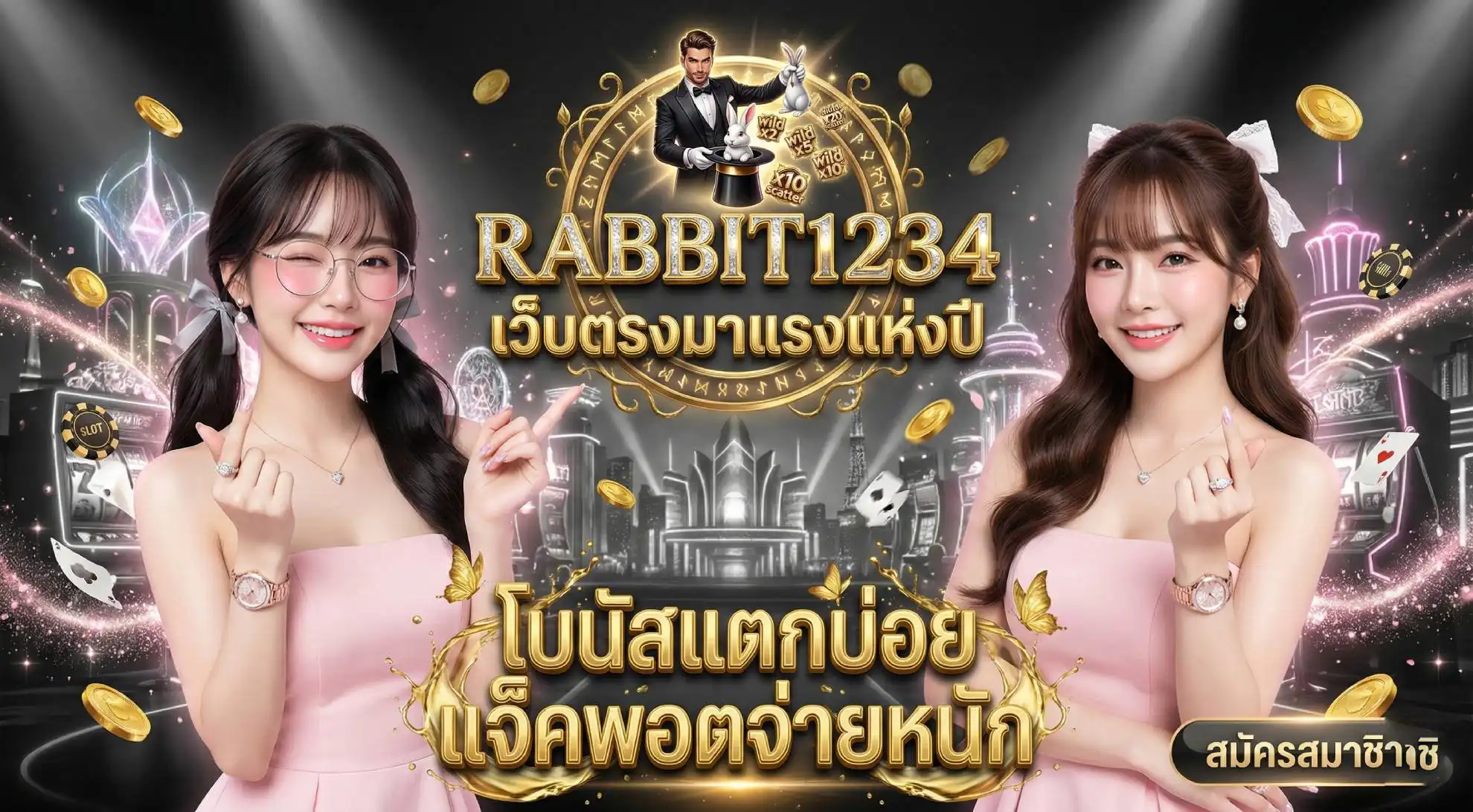 RABBIT1234 เว็บตรงมาแรงแห่งปี โบนัสแตกบ่อย แจ็คพอตจ่ายหนัก คาสิโนสดครบวงจร ฝากถอนออโต้ใน 10 วินาที ปลอดภัย 100%